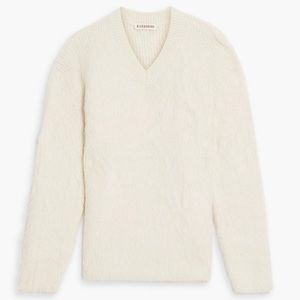 Alexa Chung Alexachung Ivory White Cream Hampton Brushed Alpaca Sweater Jumper